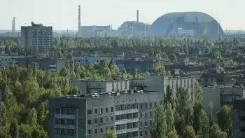 Planta energía solar en Chernobyl